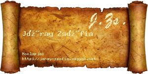 Járay Zsófia névjegykártya
