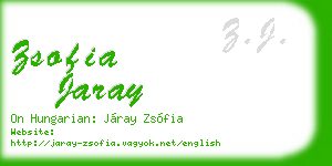 zsofia jaray business card