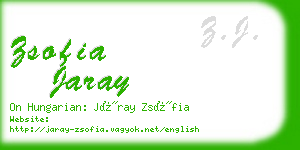 zsofia jaray business card